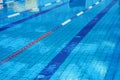 Empty swimming pool with lanes Royalty Free Stock Photo