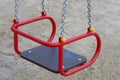 Empty swing chair for children. Playground without anyone