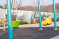 Empty swing at the playground Royalty Free Stock Photo