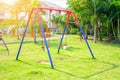 Empty swing in the playground Royalty Free Stock Photo