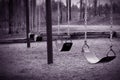 Empty Swings Royalty Free Stock Photo