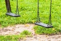 Empty swings at playground for child Royalty Free Stock Photo