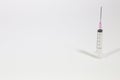 Empty syringe closeup isolated on white background Royalty Free Stock Photo
