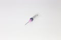 Empty syringe closeup isolated on white background Royalty Free Stock Photo