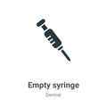 Empty syringe vector icon on white background. Flat vector empty syringe icon symbol sign from modern dentist collection for Royalty Free Stock Photo