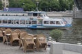 An empty table in a cafe, Moscow, June 2022.