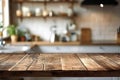 empty table for product display montages in the kitchen Royalty Free Stock Photo