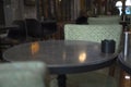 An empty table at the restaurant-cafe Royalty Free Stock Photo