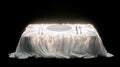 Empty Table Setting, Illuminated Royalty Free Stock Photo