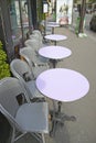 Empty tables at outdoor cafÃ¯Â¿Â½, Paris, France