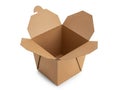 Empty takeout box isolated on white background Royalty Free Stock Photo