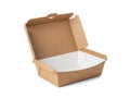 Empty takeout box isolated on white background Royalty Free Stock Photo