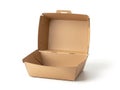 Empty takeout box isolated on white background Royalty Free Stock Photo