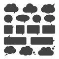 Empty talk bubble set. Speech bubbles for messenger, text message to communicate, comic books, comics and cartoons design. Vector Royalty Free Stock Photo