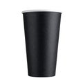 Empty tall black paper cup without a lid, mockup for cold drinks. Isolated on transparent background Royalty Free Stock Photo