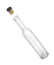 Empty tall glass bottle