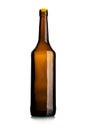 Empty tall wine bottle of dark glass