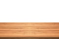 Empty teak wood table top on white background,space montage you Royalty Free Stock Photo