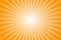 Empty template for design. Rays orange sun whole background