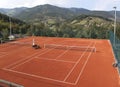 Empty tennis court