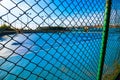 Empty tennis court. Fences of tennis court