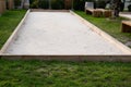 Empty terrain for bowling petanque french playing active sport