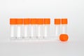 Empty test tubes for covid vaccine Royalty Free Stock Photo