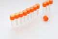 Empty test tubes for medical testing and analysis Royalty Free Stock Photo