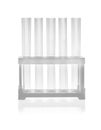 Empty test tubes in rack isolated. Laboratory glassware Royalty Free Stock Photo