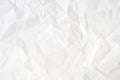 Empty texture background of wrinkled white paper, copy space Royalty Free Stock Photo