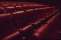 Empty theater auditorium or cinema with red seats Royalty Free Stock Photo
