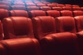 Empty theater auditorium or cinema with red seats Royalty Free Stock Photo