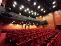 The empty theater hall - bright lights Royalty Free Stock Photo