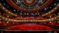 An Empty Theater With Red Curtains and Seats Royalty Free Stock Photo