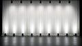 Empty Theater Stage With Illuminated Curtain Lights Royalty Free Stock Photo