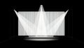 Empty Theater Stage Spotlight Beams and Curtains Royalty Free Stock Photo