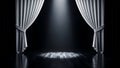 Empty Theater Stage With Spotlight And Curtains Royalty Free Stock Photo