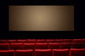 Empty dark theatre auditorium cinema Royalty Free Stock Photo