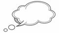 Empty Thought Bubble Vector, Speech and Communication Symbol, vector design Generative AI Royalty Free Stock Photo