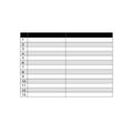Empty three column table document, Stock Vector illustration isolated on white background