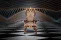 Empty throne in hall Royalty Free Stock Photo