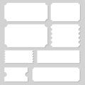 Empty ticket template vector design illustration Royalty Free Stock Photo