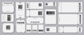 Empty tickets template. Set blank concert ticket, lottery coupons. Event coupon or cinema movie theater cards. Festival Royalty Free Stock Photo