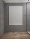 Empty tile wall and poster Royalty Free Stock Photo