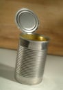 Empty tin can Royalty Free Stock Photo