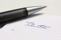 Empty To Do list with pen Royalty Free Stock Photo