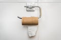 Empty toilet paper roll Royalty Free Stock Photo