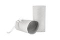 Empty toilet paper roll isolated over white background. Royalty Free Stock Photo