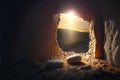 Empty tomb of Christ after the ressurection Royalty Free Stock Photo