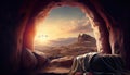 Empty tomb of Jesus Christ Royalty Free Stock Photo